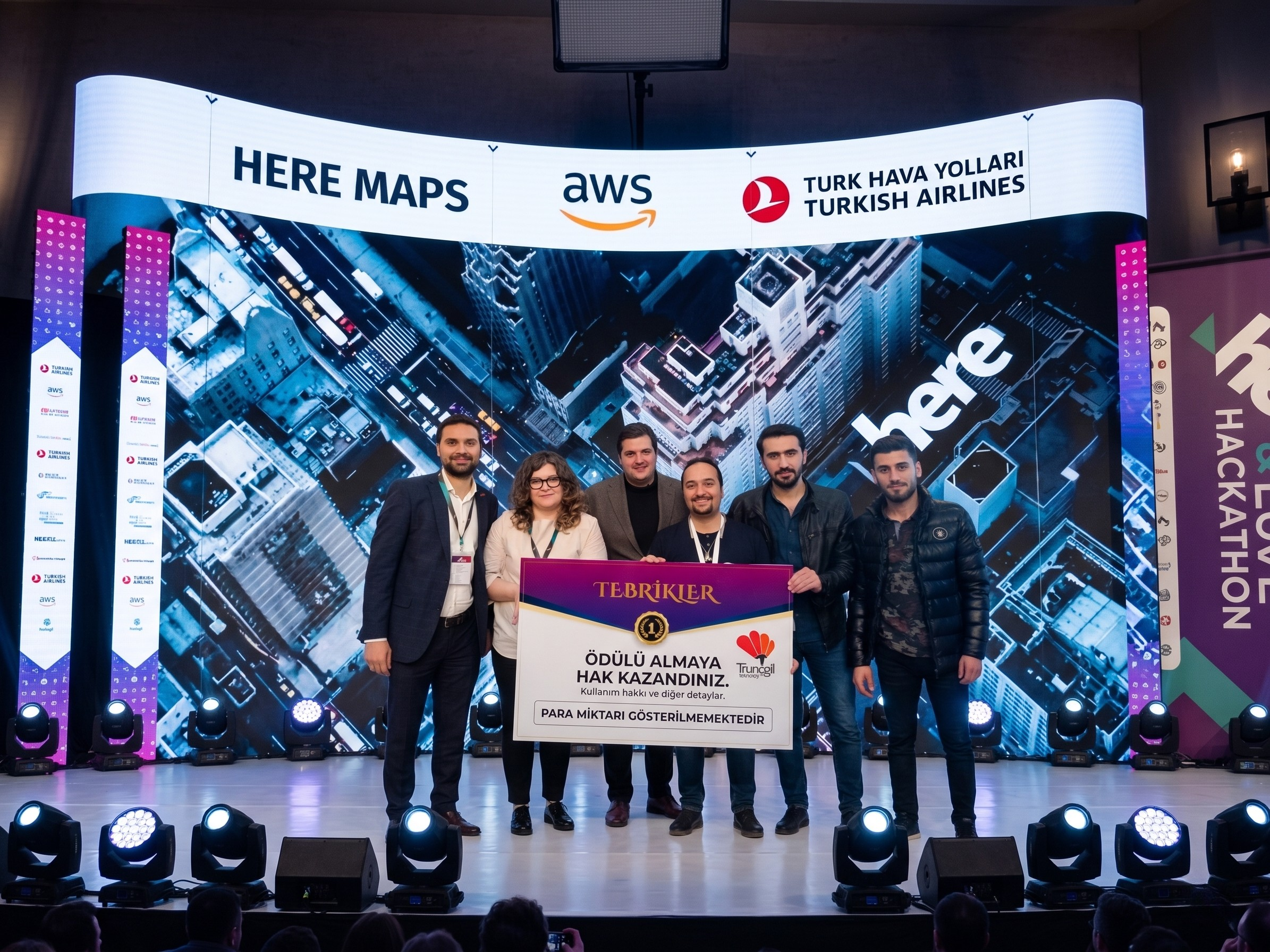 Here & AWS & THY Hackathon Birinciliği